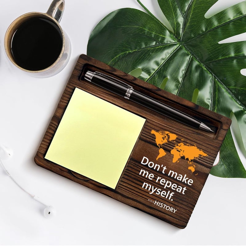 YGBF History Teacher Gifts for Men Women, Gifts for History Teacher Lovers Birthday Back to School, Don't Make Me Repeat Myself Sticky Note Holder Classroom Office Decor - Image 5